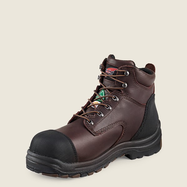 Red Wing Safety Bot Erkek - King Toe® - 6-Inch Waterproof Csa Toe - Siyah/Kahverengi - 57DRKEZNT